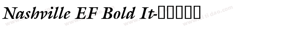 Nashville EF Bold It字体转换